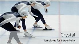  Presentation with rink - Slide set consisting of side-view-of-three-professional background and a light gray colored foreground