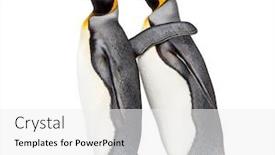  Presentation with walking together - Cool new slide deck with side-view-of-two-king backdrop and a white colored foreground