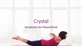  Presentation with strengthening - Slides with pose the concept of fitness background and a sky blue colored foreground