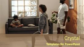  Presentation with resistance - Slide deck with side-view-of-young-active background and a coral colored foreground