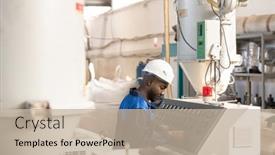  Presentation with control panel - Presentation theme enhanced with side-view-of-young-african background and a mint green colored foreground