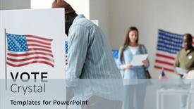  Presentation with african american seniors - Slide set enhanced with side-view-of-young-african background and a light blue colored foreground