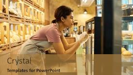  Presentation with bakery - Presentation theme featuring side-view-of-young-african background and a gold colored foreground