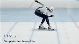  Presentation with movements - PPT theme enhanced with side-view-of-young-athlete background and a  colored foreground