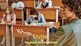  Presentation with coach - Presentation theme having side-view-of-young-confident background and a tawny brown colored foreground