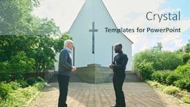  Presentation with pastor - PPT theme featuring side-view-of-young-pastor background and a lemonade colored foreground