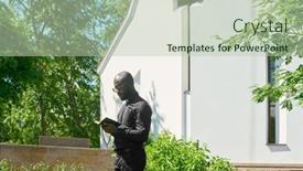  Presentation with preacher - Slide deck enhanced with side-view-of-young-preacher background and a mint green colored foreground