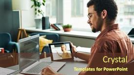  Presentation with grammar - Presentation theme having side-view-of-young-student background and a tawny brown colored foreground