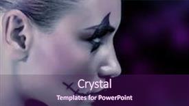  Presentation with witches - Presentation theme enhanced with side view of zombie girl with creepy makeup on blue and purple blurry background night of horror time for witches and vampire halloween holiday concept background and a violet colored foreground