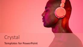  Presentation with african music - Beautiful presentation design featuring side-view-photo-of-african backdrop and a coral colored foreground