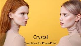  Presentation with angry - Slide set with side view picture of angry background and a yellow colored foreground