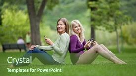  Presentation with welcome back friend - Presentation theme having side view portrait of happy background and a tawny brown colored foreground