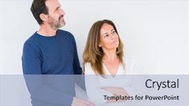  Presentation with cross love - Colorful presentation design enhanced with side with arms cross backdrop and a  colored foreground