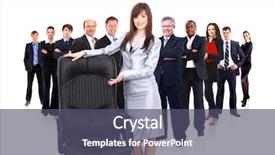  Presentation with office chair - Beautiful PPT layouts featuring sidebar - contemporary office chair and businesswoman backdrop and a ocean colored foreground