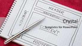  Presentation with spiral notebook - Slide deck consisting of sidebar - designing website layout background and a light gray colored foreground