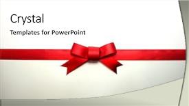  Presentation with red ribbon hiv - Slides with sides natural shadow on bottom background and a white colored foreground