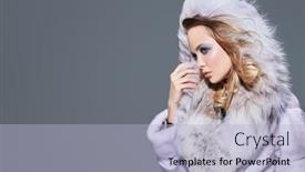  Presentation with fox - Colorful presentation theme enhanced with sideview-portrait-of-a-beautiful backdrop and a light blue colored foreground