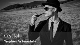  Presentation with black - Slide set consisting of sideview-portrait-of-an-elegant background and a dark gray colored foreground