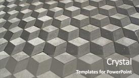  Presentation with concrete pavement - Presentation theme consisting of sidewalk pavement 3d cubes background and a  colored foreground