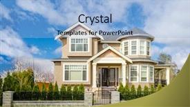  Presentation with luxury house - Colorful theme enhanced with siding - luxury house at sunny day backdrop and a light blue colored foreground