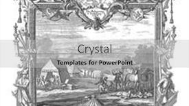  Presentation with vintage - Presentation theme consisting of siege-and-capture-of-ath background and a light gray colored foreground