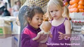  Presentation with poor children - Presentation theme with siem-reap-cambodia-circa-january background and a violet colored foreground