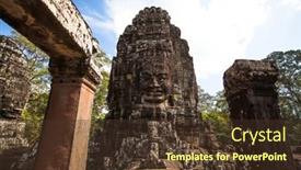  Presentation with hindu - Slide set enhanced with fresh vegetables frying in the pan concept of cooking background and a light gray colored foreground