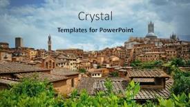  Presentation with buildings - PPT theme with siena-cathedral-and-torre-del background and a light blue colored foreground