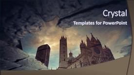  Presentation with reflection lgbtq - Amazing slide deck having siena cathedral reflection after rain backdrop and a wine colored foreground