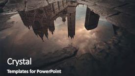  Presentation with rain - Slide set featuring siena cathedral reflection after rain background and a dark gray colored foreground