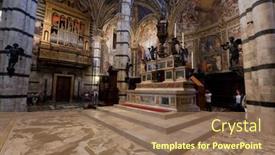  Presentation with mosaic - Presentation theme consisting of siena-italy-october-10-2015 background and a coral colored foreground