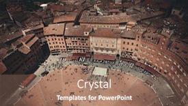  Presentation with italy - Cool new theme with siena-piazza-del-campo-rooftop backdrop and a coral colored foreground