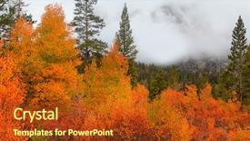  Presentation with fall mountains - Colorful slides enhanced with sierra nevada mountains fall foliage backdrop and a tawny brown colored foreground