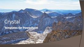  Presentation with nevada - PPT theme with sierra-nevada-mountains-in-california background and a ocean colored foreground