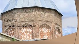  Presentation with magnet - Slide set consisting of sifaiye-madrasah-in-sivas-city background and a coral colored foreground