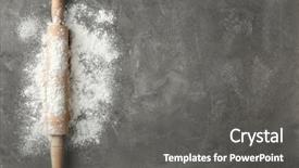  Presentation with flour - Audience pleasing presentation theme consisting of sifting - scattered flour and rolling pin backdrop and a  colored foreground