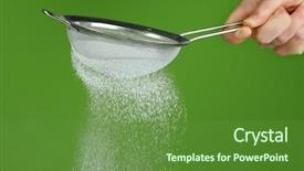  Presentation with powdered - Presentation theme enhanced with sifting - sieve and powdered sugar background and a  colored foreground