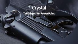  Presentation with gun - Presentation design enhanced with sig - gun background and a tawny brown colored foreground