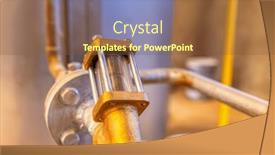  Presentation with brewery - PPT theme consisting of sight-glass-and-flange-industrial and a tawny brown colored foreground