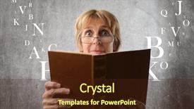  Presentation with child girl reading a book - Slide deck enhanced with sight older - amazed woman reading a book background and a wine colored foreground