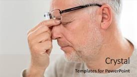  Presentation with exercise n old age - Colorful PPT layouts enhanced with sight older - stress old age and people backdrop and a coral colored foreground