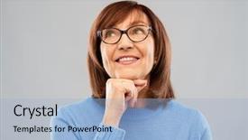  Presentation with old people animated - Amazing PPT layouts having sight older - vision and old people concept backdrop and a light blue colored foreground