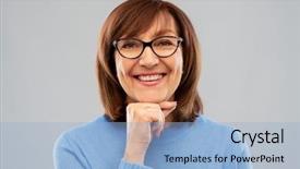  Presentation with old people animated - Slide deck consisting of sight older - vision and old people concept background and a  colored foreground