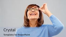  Presentation with old people animated - Colorful slide deck enhanced with sight older - vision and old people concept backdrop and a light blue colored foreground