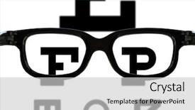  Presentation with glasses blurry eye chart - Presentation theme having sight test chart with blurry background and a  colored foreground