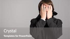  Presentation with hands and face - Presentation theme consisting of africa diamonds - abandoned ghost diamond town background and a tawny brown colored foreground