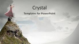  Presentation with rock - Colorful PPT theme enhanced with sightless - young woman in evening dress backdrop and a light gray colored foreground