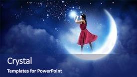  Presentation with young woman wearing boxer gloves - Beautiful PPT layouts featuring sightless - young woman in red dress backdrop and a navy blue colored foreground