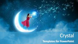  Presentation with flute - Cool new slides with sightless - young woman in red dress backdrop and a teal colored foreground