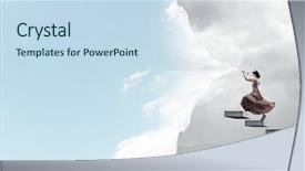  Presentation with eyes - Theme having sightless - young woman with blindfold background and a sky blue colored foreground